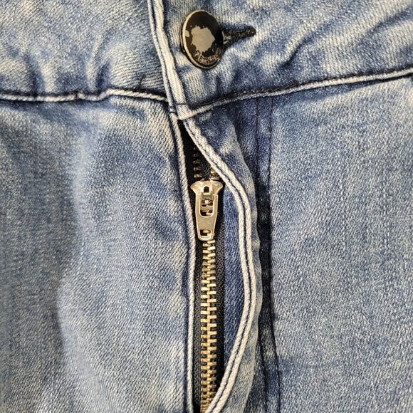 Vintage Y2K Flared Jeans Womens 3/4 28x32 Blue - Picture 3 of 16